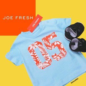 NWT Joe Fresh Baby Blue/Orange 05 Hawaiian Tee